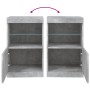 Sideboard with LED lights in concrete gray 41x37x67 cm by , Sideboards - Ref: Foro24-836682, Price: 60,22 €, Discount: %