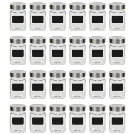 Tarros de almacenaje con pegatina 24 unidades 300 ml de vidaXL, Botes de galletas - Ref: Foro24-50856, Precio: 55,15 €, Descu...