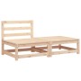 Garden sofa without armrests with solid pine wood footrest by , Modular outdoor sofas - Ref: Foro24-837956, Price: 102,37 €, ...
