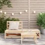 Sofá jardín sin reposabrazos con reposapiés madera maciza pino de , Sofás modulares de exterior - Ref: Foro24-837956, Precio:...