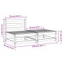 Garden sofa without armrests with solid pine wood footrest by , Modular outdoor sofas - Ref: Foro24-837956, Price: 102,37 €, ...
