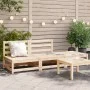 Gartensofa ohne Armlehnen mit Fußstütze aus massivem Zirbenholz von , Modulare Sofas für den Außenbereich - Ref: Foro24-83796...