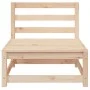 Garden sofa without armrests with solid pine wood footrest by , Modular outdoor sofas - Ref: Foro24-837963, Price: 145,35 €, ...