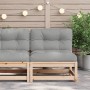 Gartensofa ohne Armlehnen mit Kissen aus massivem Kiefernholz von , Modulare Sofas für den Außenbereich - Ref: Foro24-838078,...
