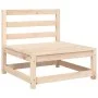 Garden sofa without armrests with solid pine wood cushions by , Modular outdoor sofas - Ref: Foro24-838078, Price: 102,64 €, ...