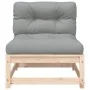 Garden sofa without armrests with solid pine wood cushions by , Modular outdoor sofas - Ref: Foro24-838078, Price: 102,64 €, ...