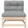 Gartensofa ohne Armlehnen mit Kissen aus massivem Kiefernholz von , Modulare Sofas für den Außenbereich - Ref: Foro24-838078,...
