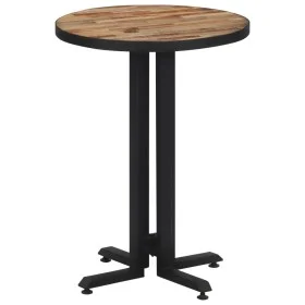Runder Terrassentisch aus massivem recyceltem Teakholz Ø55x76 cm von , Küchen- und Esstische - Ref: Foro24-358512, Preis: 91,...