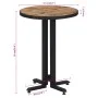 Mesa de terraza redonda teca reciclada maciza Ø55x76 cm de , Mesas de cocina y de comedor - Ref: Foro24-358512, Precio: 91,72...