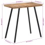 High bar table made of solid teak wood 110x55x105 cm by , Kitchen and dining tables - Ref: Foro24-358533, Price: 174,26 €, Di...