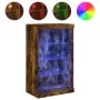Sideboard with smoked oak LED lights 60.5x37x100 cm by , Sideboards - Ref: Foro24-836711, Price: 71,28 €, Discount: %