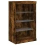 Sideboard with smoked oak LED lights 60.5x37x100 cm by , Sideboards - Ref: Foro24-836711, Price: 71,28 €, Discount: %