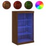 Aparador con luces LED roble marrón 60,5x37x100 cm de , Aparadores - Ref: Foro24-836713, Precio: 70,28 €, Descuento: %