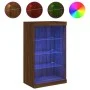 Sideboard with LED lights brown oak 60.5x37x100 cm by , Sideboards - Ref: Foro24-836713, Price: 67,71 €, Discount: %