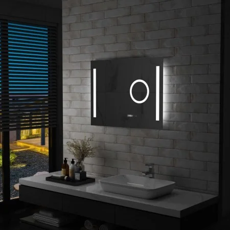 LED and touch sensor wall-mounted bathroom mirror 80x60 cm by vidaXL, Mirrors - Ref: Foro24-144742, Price: 141,27 €, Discount: %