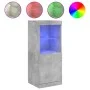 Aparador con luces LED gris hormigón 41x37x100 cm de , Aparadores - Ref: Foro24-836689, Precio: 75,90 €, Descuento: %