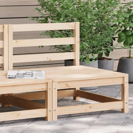 Garden sofa without armrests solid pine wood 70x70x67 cm by , Modular outdoor sofas - Ref: Foro24-837914, Price: 49,82 €, Dis...