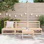 Garden sofas without armrests 3 units pine wood 70x70x67 cm by , Modular outdoor sofas - Ref: Foro24-837928, Price: 113,72 €,...