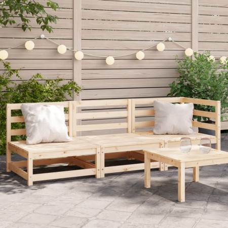 Sofá de jardín de 3 plazas madera maciza de pino de , Sofás modulares de exterior - Ref: Foro24-837949, Precio: 161,45 €