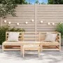 Solid pine wood 3-seater garden sofa by , Modular outdoor sofas - Ref: Foro24-837949, Price: 159,18 €, Discount: %