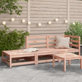 Garden sofa with footrest, 2 seats, solid Douglas fir wood by , Modular outdoor sofas - Ref: Foro24-837975, Price: 148,58 €, ...