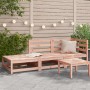 Garden sofa with footrest, 2 seats, solid Douglas fir wood by , Modular outdoor sofas - Ref: Foro24-837975, Price: 150,39 €, ...
