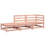 Garden sofa with footrest, 2 seats, solid Douglas fir wood by , Modular outdoor sofas - Ref: Foro24-837975, Price: 150,39 €, ...