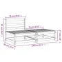 Garden sofa without armrests with solid Douglas wood stool by , Modular outdoor sofas - Ref: Foro24-837961, Price: 87,79 €, D...