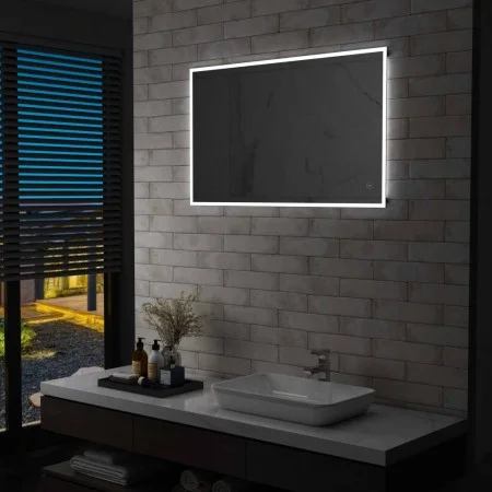 Bathroom wall mirror with LED lights and touch sensor 100x60 cm by vidaXL, Mirrors - Ref: Foro24-144737, Price: 135,56 €, Dis...