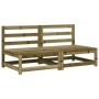 Garden sofas without armrests with 2 pine wood cushions by , Modular outdoor sofas - Ref: Foro24-838092, Price: 183,56 €, Dis...
