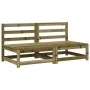 Garden sofas without armrests with 2 pine wood cushions by , Modular outdoor sofas - Ref: Foro24-838092, Price: 181,25 €, Dis...