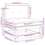 Garden sofas without armrests with 2 pine wood cushions by , Modular outdoor sofas - Ref: Foro24-838092, Price: 183,56 €, Dis...