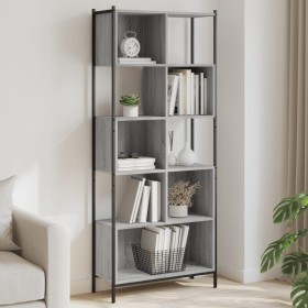 Engineered wood bookshelf in Sonoma gray, 72x28x172 cm by , Bookcases and shelves - Ref: Foro24-3213655, Price: 101,33 €, Dis...