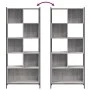 Engineered wood bookshelf in Sonoma gray, 72x28x172 cm by , Bookcases and shelves - Ref: Foro24-3213655, Price: 100,26 €, Dis...