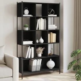 Estantería madera de ingeniería negra 102x28x172 cm de , Librerías y estanterías - Ref: Foro24-3213657, Precio: 135,90 €, Des...