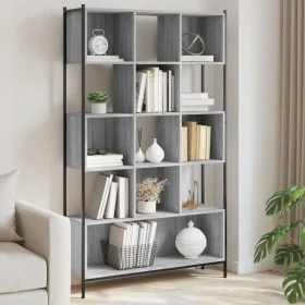 Engineered wood bookshelf in Sonoma gray, 102x28x172 cm by , Bookcases and shelves - Ref: Foro24-3213660, Price: 150,39 €, Di...