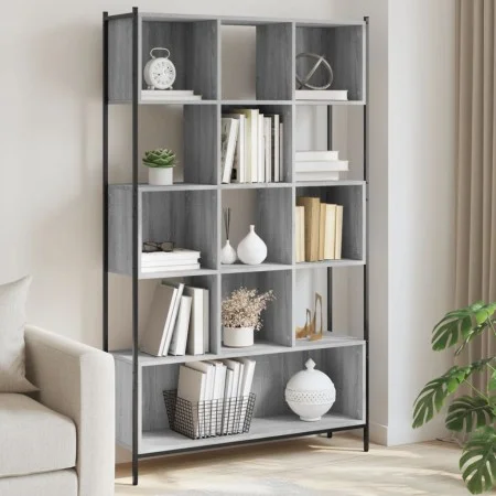 Engineered wood bookshelf in Sonoma gray, 102x28x172 cm by , Bookcases and shelves - Ref: Foro24-3213660, Price: 150,39 €, Di...