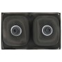 Fregadero de cocina doble seno acero inoxidable 800x500x155 mm