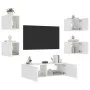 Wand-TV-Möbel mit LED-Leuchten 5 Stück weiß von , TV-Möbel - Ref: Foro24-3216860, Preis: 179,15 €, Rabatt: %