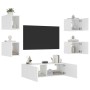 Wand-TV-Möbel mit LED-Leuchten 5 Stück weiß von , TV-Möbel - Ref: Foro24-3216860, Preis: 188,38 €, Rabatt: %