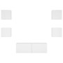 Muebles de TV de pared con luces LED 5 piezas blanco de , Muebles TV - Ref: Foro24-3216860, Precio: 191,82 €, Descuento: %