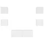 Wall-mounted TV furniture with LED lights, 5 pieces in white. by , TV Furniture - Ref: Foro24-3216860, Price: 178,70 €, Disco...