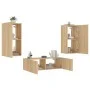Wand-TV-Möbel mit LED-Leuchten 3 Stück Sonoma-Eiche von , TV-Möbel - Ref: Foro24-3216876, Preis: 170,61 €, Rabatt: %