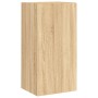 Wand-TV-Möbel mit LED-Leuchten 3 Stück Sonoma-Eiche von , TV-Möbel - Ref: Foro24-3216876, Preis: 172,84 €, Rabatt: %