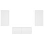 Muebles de TV de pared con luces LED 3 piezas blanco de , Muebles TV - Ref: Foro24-3216874, Precio: 200,00 €, Descuento: %