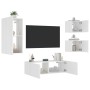Wand-TV-Möbel mit 4 LED-Lichtern in Weiß. von , TV-Möbel - Ref: Foro24-3216881, Preis: 193,72 €, Rabatt: %