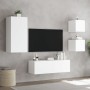Wand-TV-Möbel mit 4 LED-Lichtern in Weiß. von , TV-Möbel - Ref: Foro24-3216881, Preis: 193,72 €, Rabatt: %