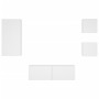 Muebles de TV de pared con luces LED 4 piezas blanco de , Muebles TV - Ref: Foro24-3216881, Precio: 197,23 €, Descuento: %