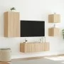 Wand-TV-Möbel mit LED-Lichtern, 4-teilig, Sonoma-Eiche. von , TV-Möbel - Ref: Foro24-3216883, Preis: 167,04 €, Rabatt: %