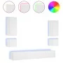 Wand-TV-Möbel mit LED-Leuchten 6-teilig weiß von , TV-Möbel - Ref: Foro24-3216888, Preis: 308,28 €, Rabatt: %